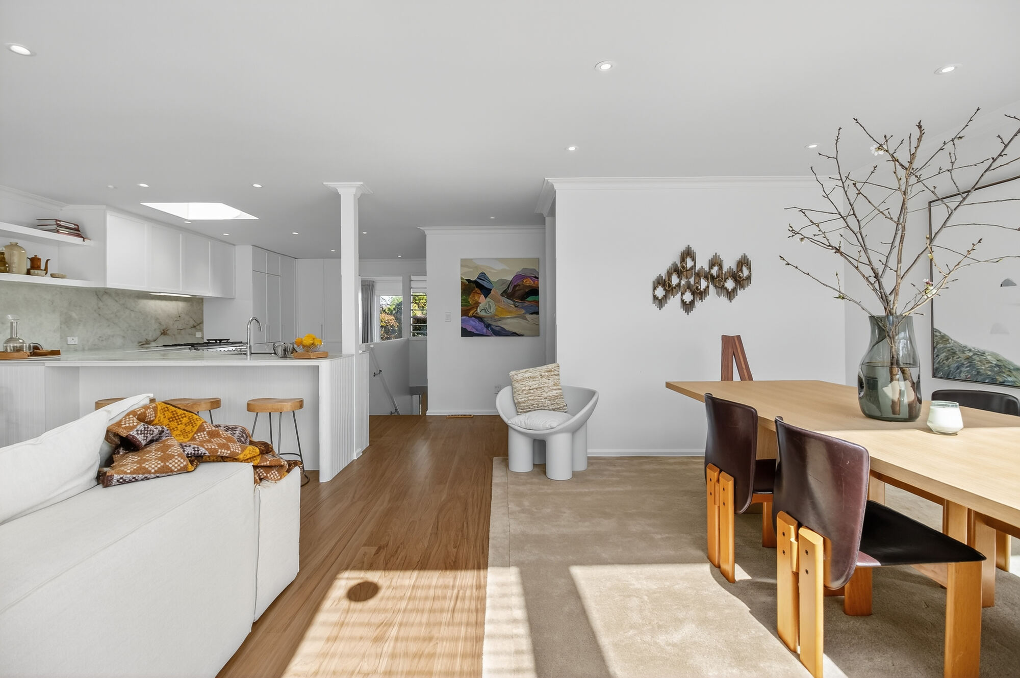 A living room staged by Spaces